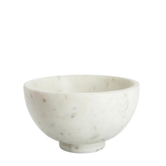 Footed Marble Bowl - Large. Front view.