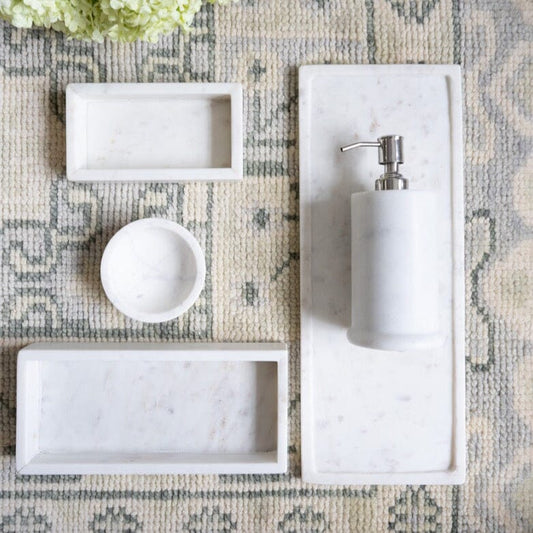 Footed Marble Bowl - Mini Marble Accessories
