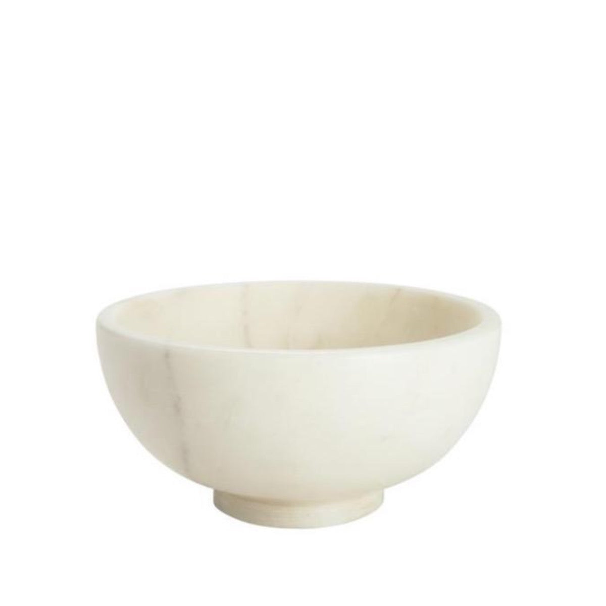 Footed Marble Bowl - Small. Front view. 