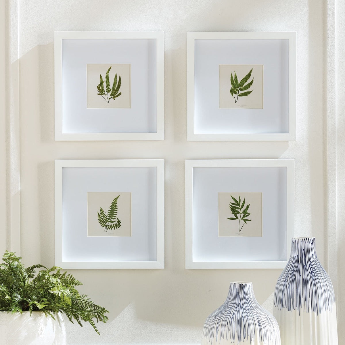 Forest Greenery Prints - Set of 4. Front view.