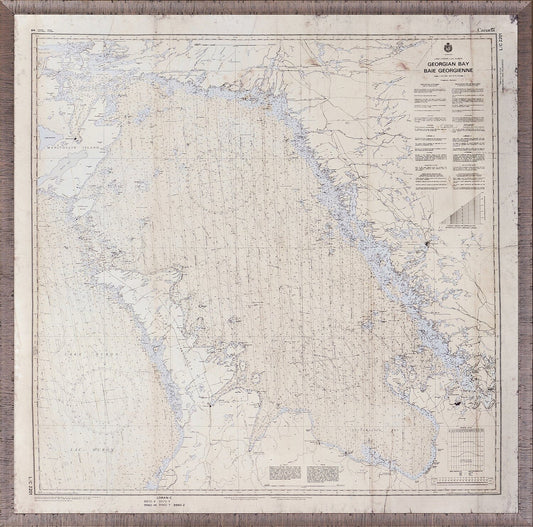Georgian Bay Nautical Chart Framed Art