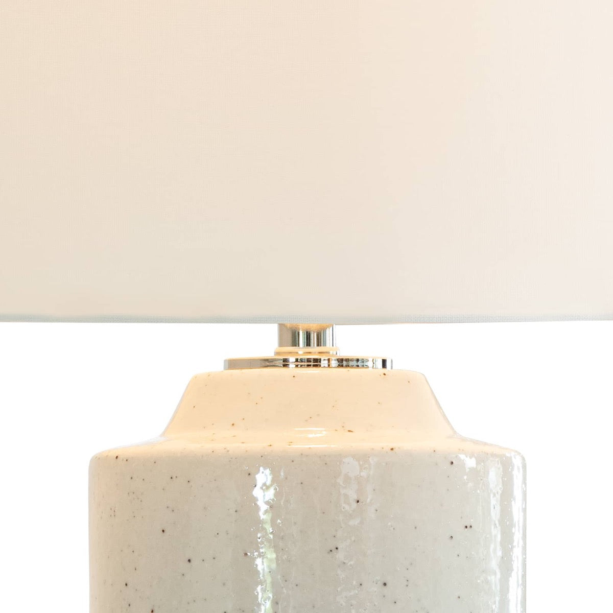 Markus Ceramic Table Lamp base shade. Detail view.
