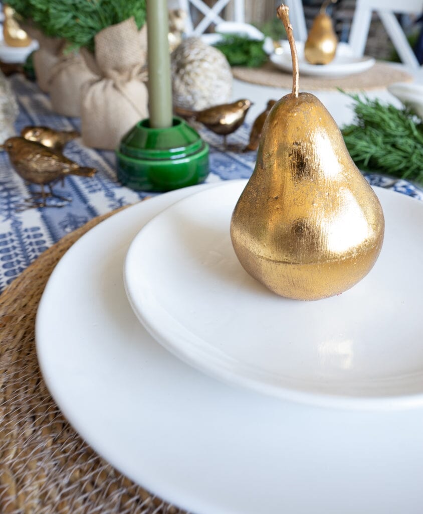 Gold Pear Objects & Accents