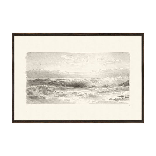 Graphite Seascape I. Front view.