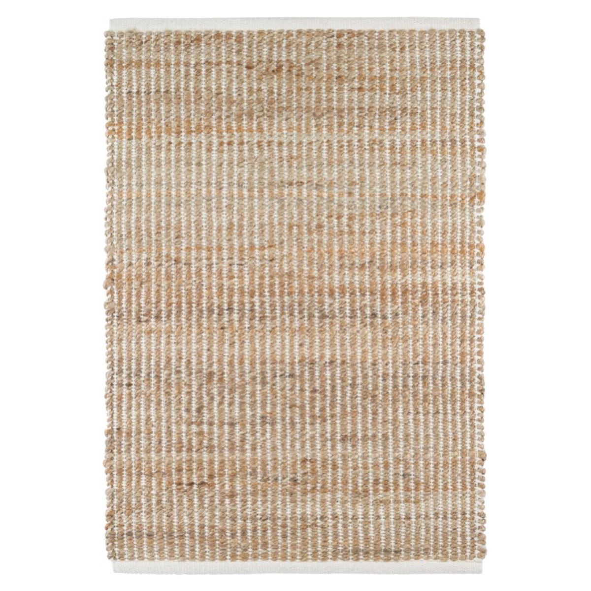 Gridwork Ivory Woven Jute Rug. Top view. 