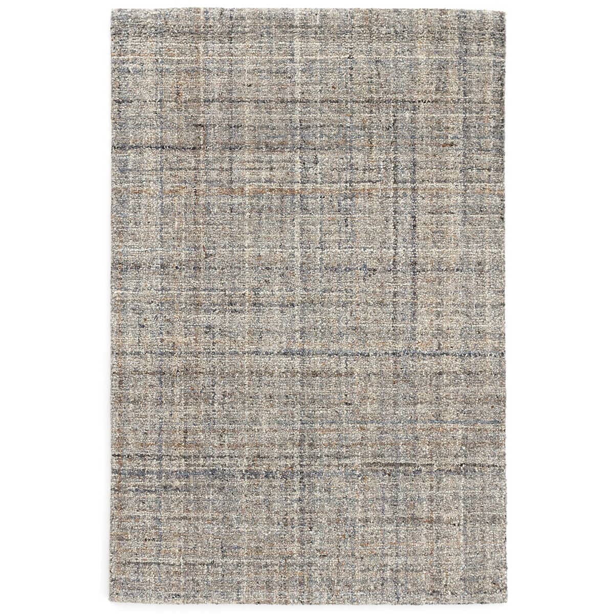 Harris Blue/Brown Micro Hooked Wool Rug Rugs