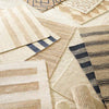 Harwich Natural Woven Jute Rug styled with neutral rugs. Styled view.