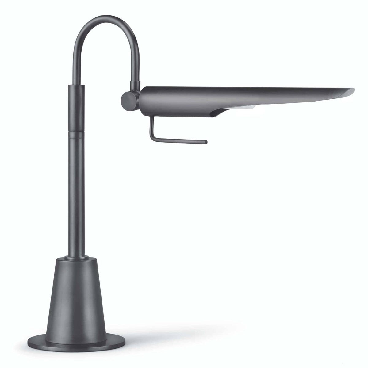 Heron Task Lamp Oil Rubbed Bronze. Right side view.