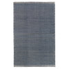 Herringbone Indigo Woven Cotton Rug. Top view.