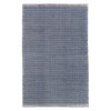 Herringbone Navy/Ivory Indoor/Outdoor Rug. Top view.
