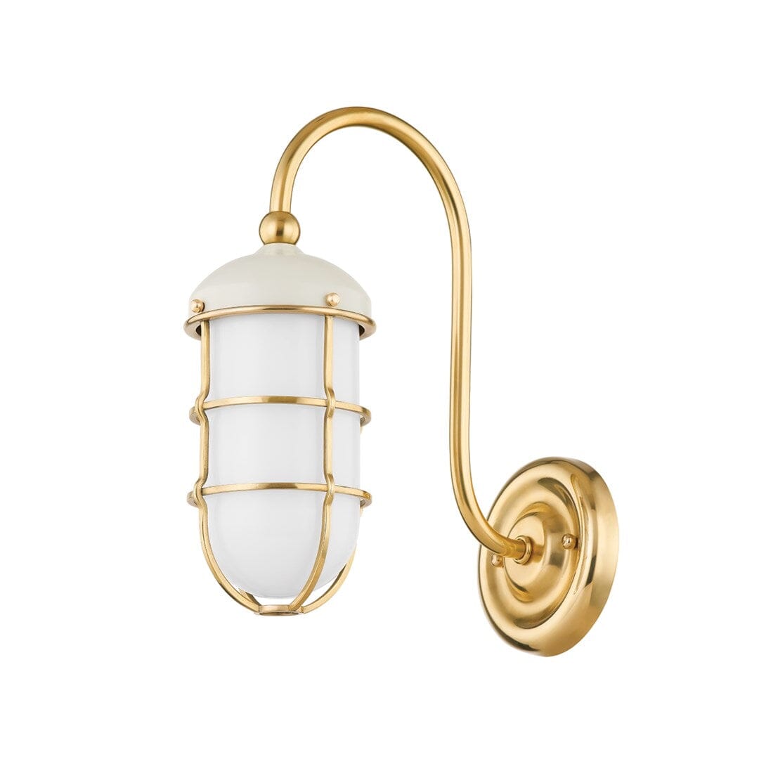 Holkham Wall Sconce Wall Sconces Aged Brass/Off White 
