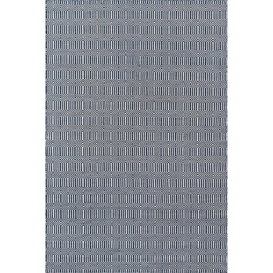 Huron Indoor/Outdoor Rug - Navy 2' X 3'. Top view.