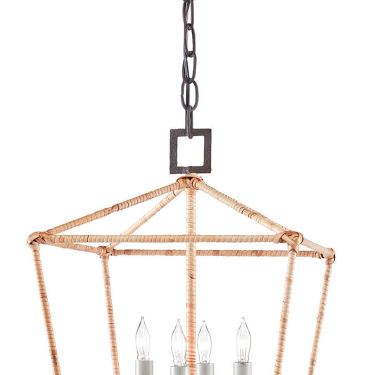 Husdon Lantern - Rattan. Detail view.