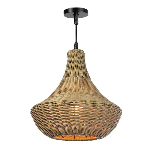 Hyde Outdoor Chandelier Driftwood. Front view.