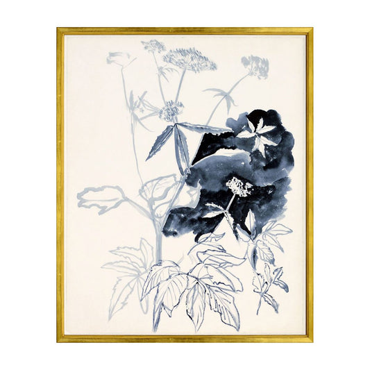 Inked Floral Study I. Front view.