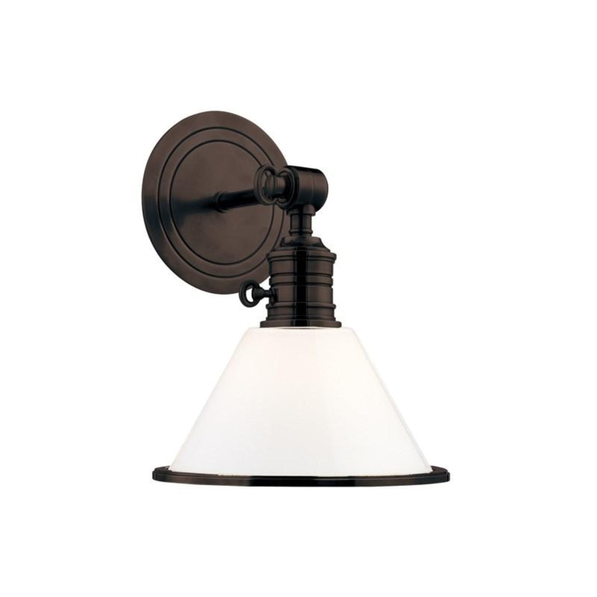 Glass Isla Sconce Old Bronze. Front view.