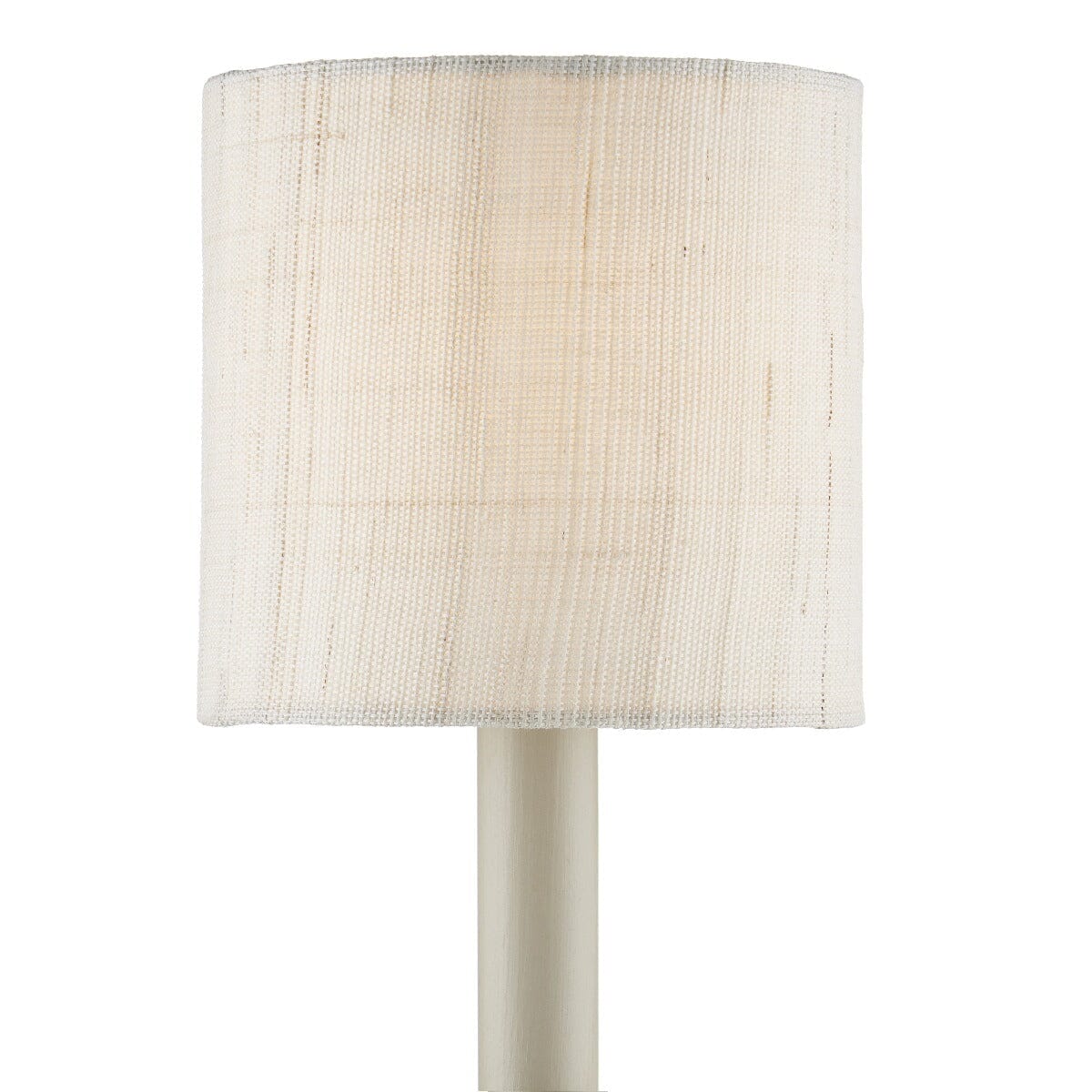 Ivory Fine Grasscloth Drum Chandelier Shade - Set of 2 Shades