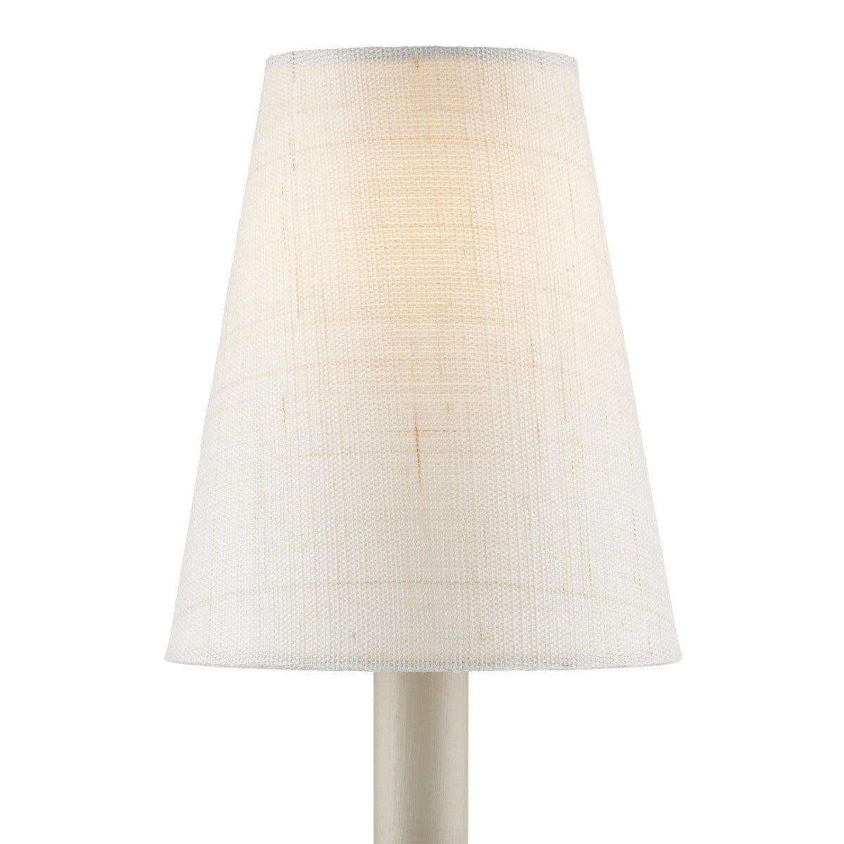 Ivory Fine Grasscloth Tapered Chandelier Shade - Set of 2 Shades