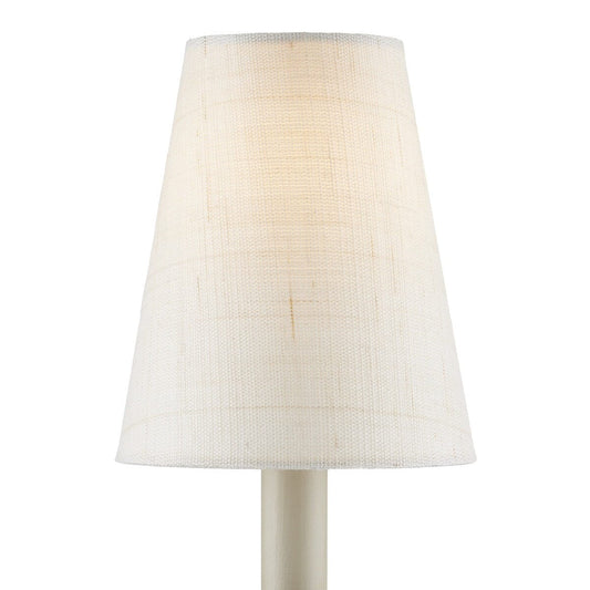 Ivory Fine Grasscloth Tapered Chandelier Shade - Set of 2 Shades
