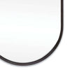 Josie Mirror bottom right corner detail Steel. Detail view.