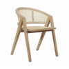 Junie Dining Chair Cerused Oak. Right angle view.