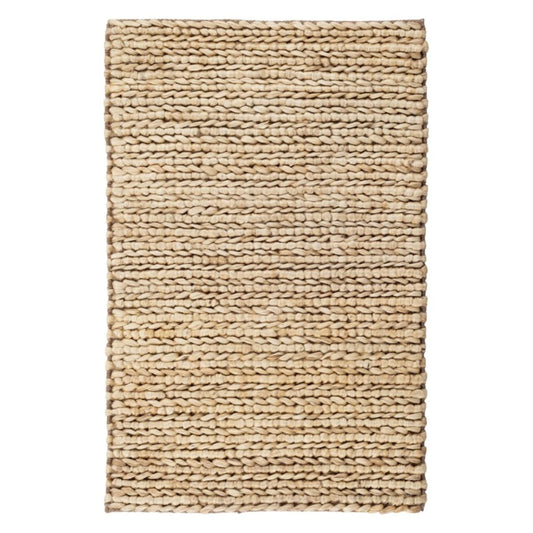 Jute Woven Natural Rug. Top view.