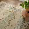Kai Pathos Tan & Green Wool Rug