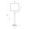 Perennial Buffet Lamp with dimensions. Dimension view.