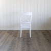 Kennedy Dining Chair in Opaque White. Back view.