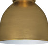 Pantry Flush Mount Natural Brass base. Detail view.