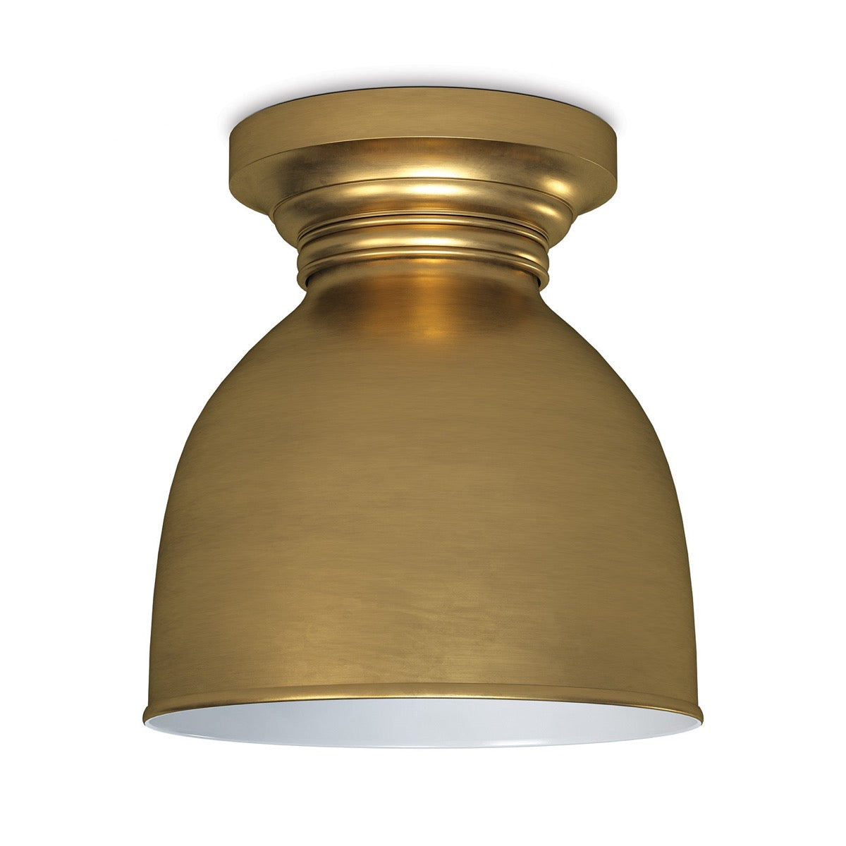 Pantry Flush Mount Natural Brass. Front view.