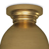 Pantry Flush Mount Natural Brass top. Detail view.