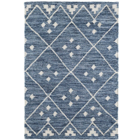 Kota Indigo Woven Wool Rug Rugs