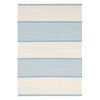 La Mirada Asiatic Blue Woven Cotton Rug. Top view.