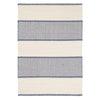 La Mirada Navy Woven Cotton Rug. Top view.