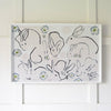 Lapins Bunny styled on a white panel wall. Styled view.