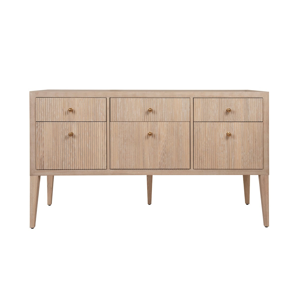 Lenore Dresser Cerused Oak. Front view.