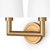Legend Double Sconce Natural Brass mounting detail. Detail view.