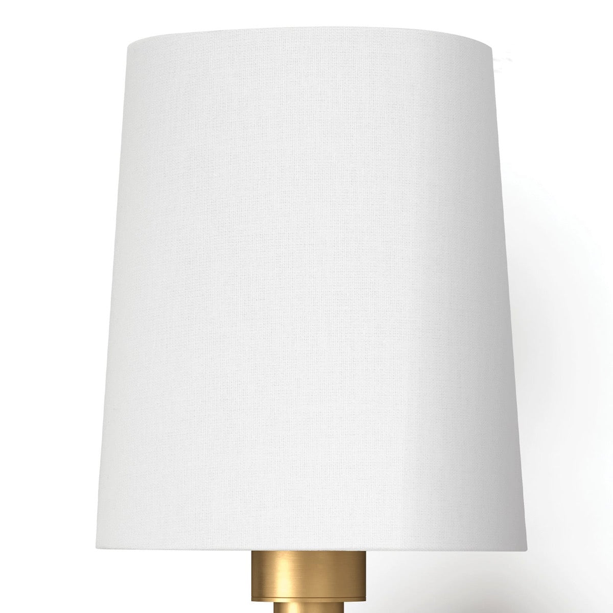 Legend Single Sconce Natural Brass shade. Detail view.