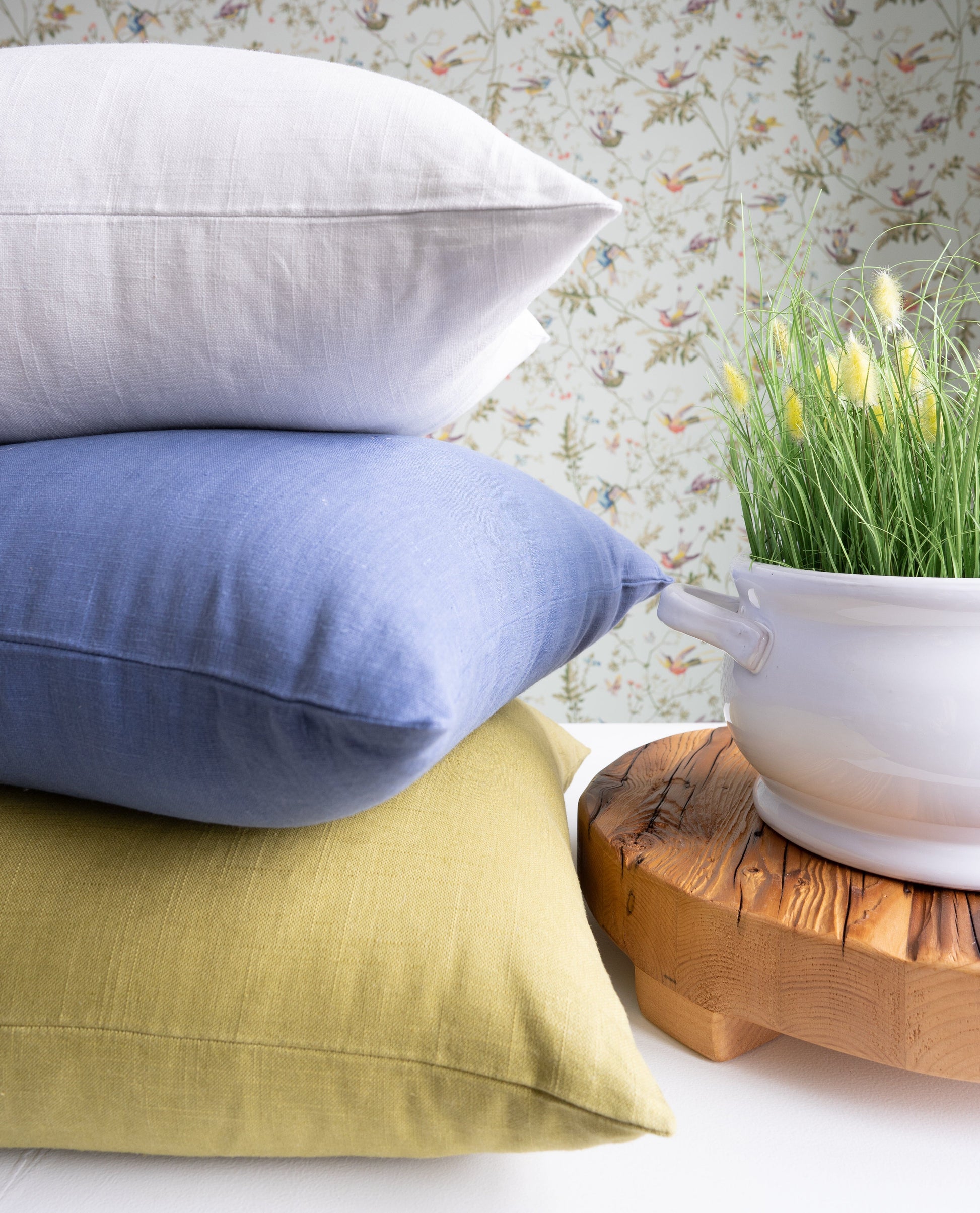 Linen Pillow - Fog 22" Pillows
