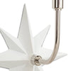 Celeste Sconce Polished Nickel & White mounting piece. Detail view.