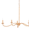 Lyra Rattan Chandelier left side. Detail view.