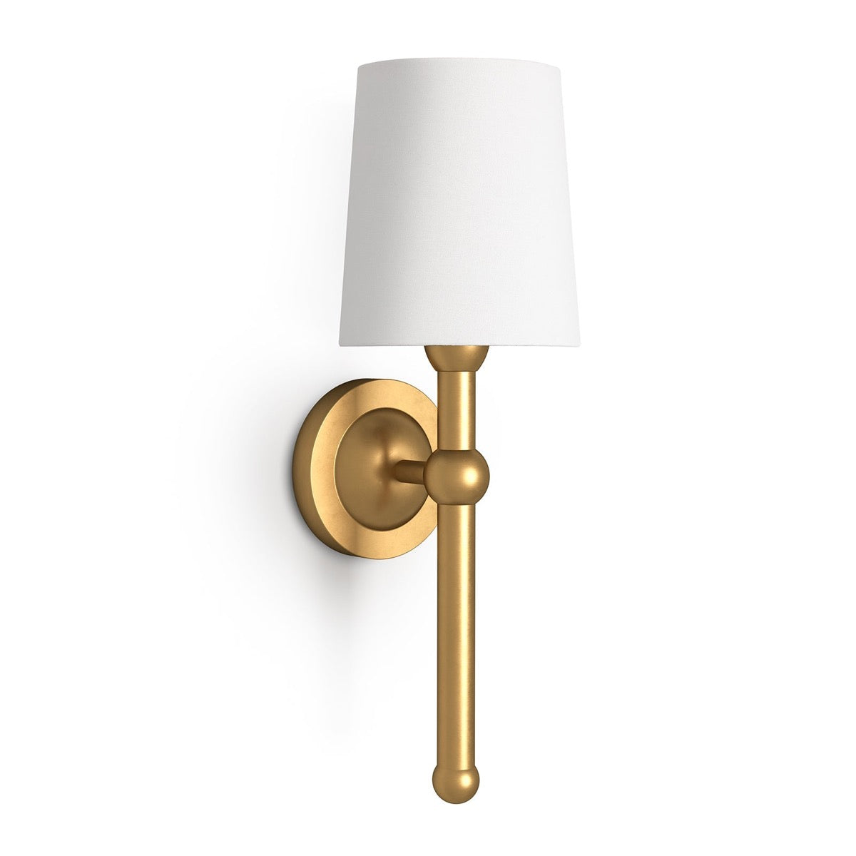 Madeleine Sconce Natural Brass. Right angle view.