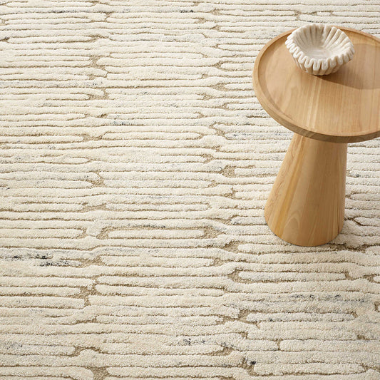 Malone Oatmeal Tufted Wool Rug RUGS