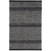Malta Black Woven Wool Rug RUGS
