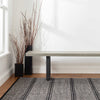Malta Black Woven Wool Rug RUGS