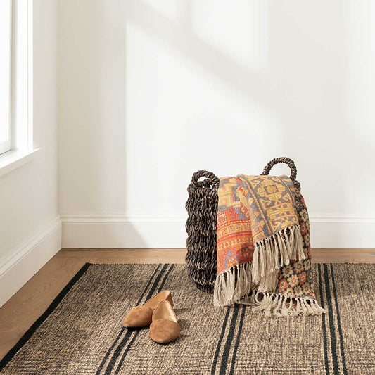 Malta Camel Woven Wool Rug RUGS