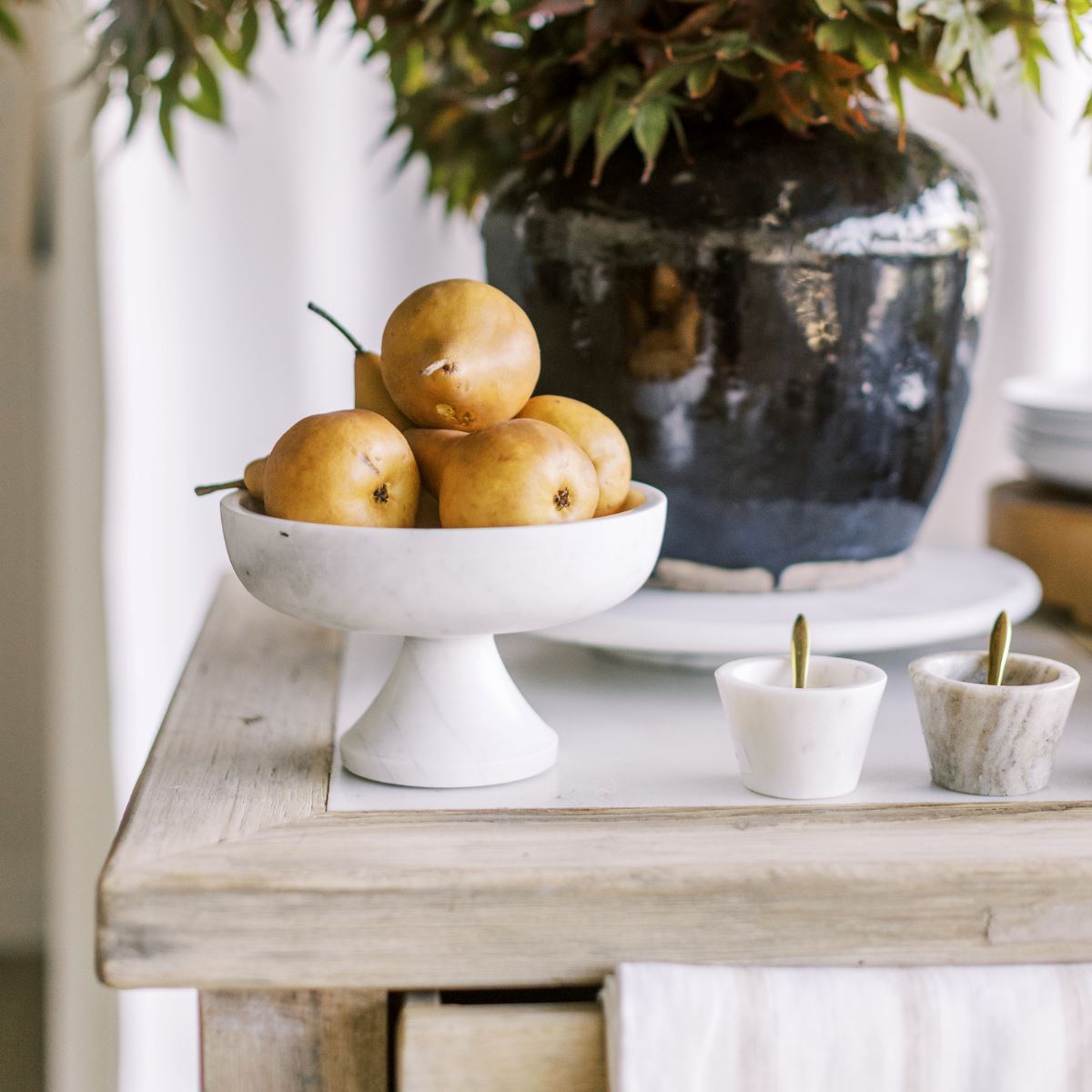 Marble Pedestal Bowl Marble Accessories