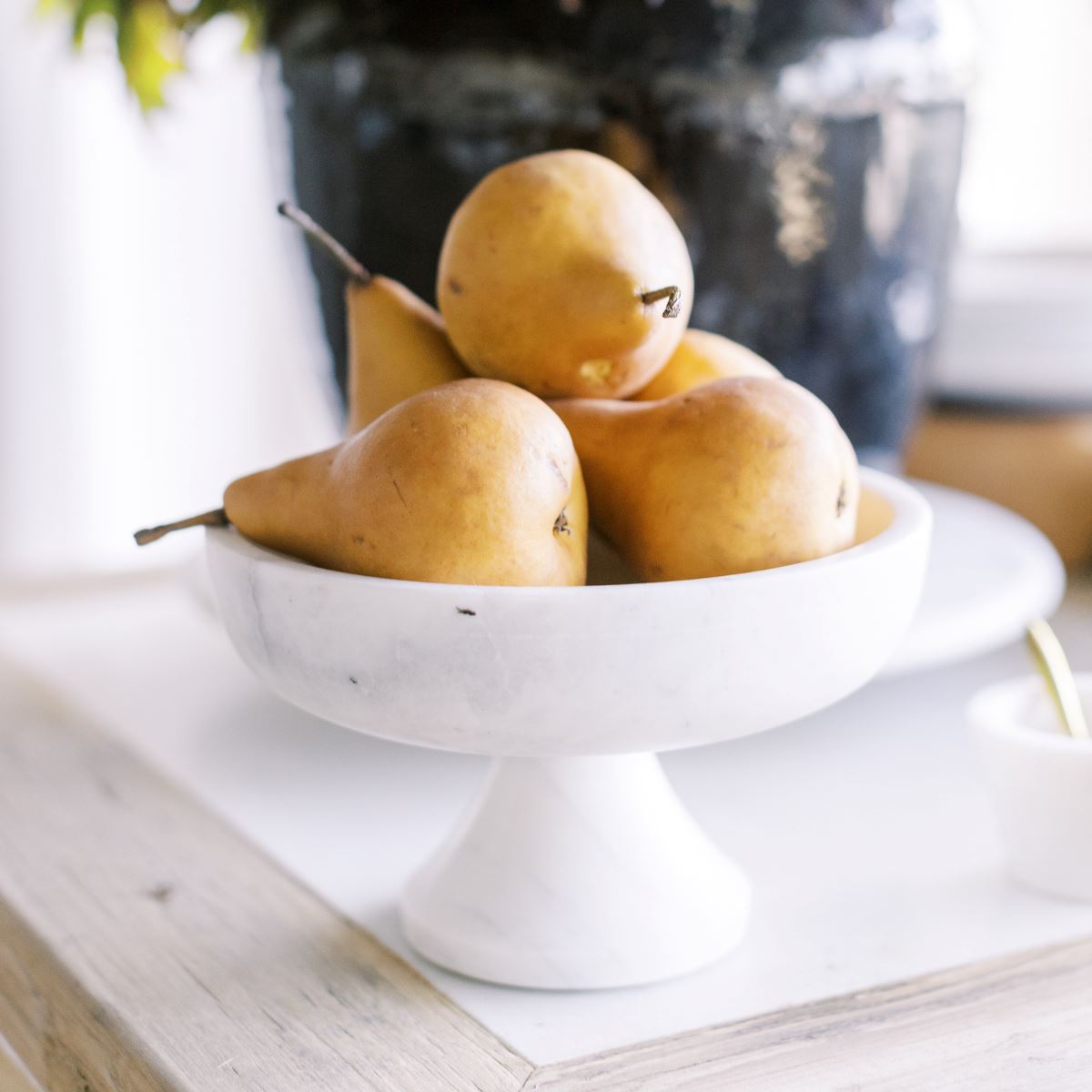 Marble Pedestal Bowl Marble Accessories