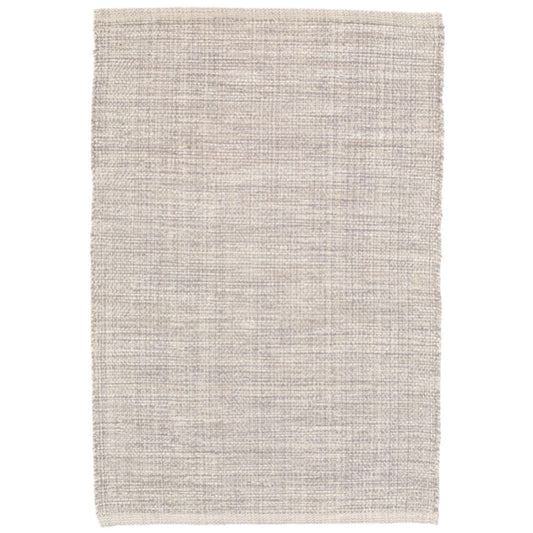 Marled Grey Woven Cotton Rug. Top view.